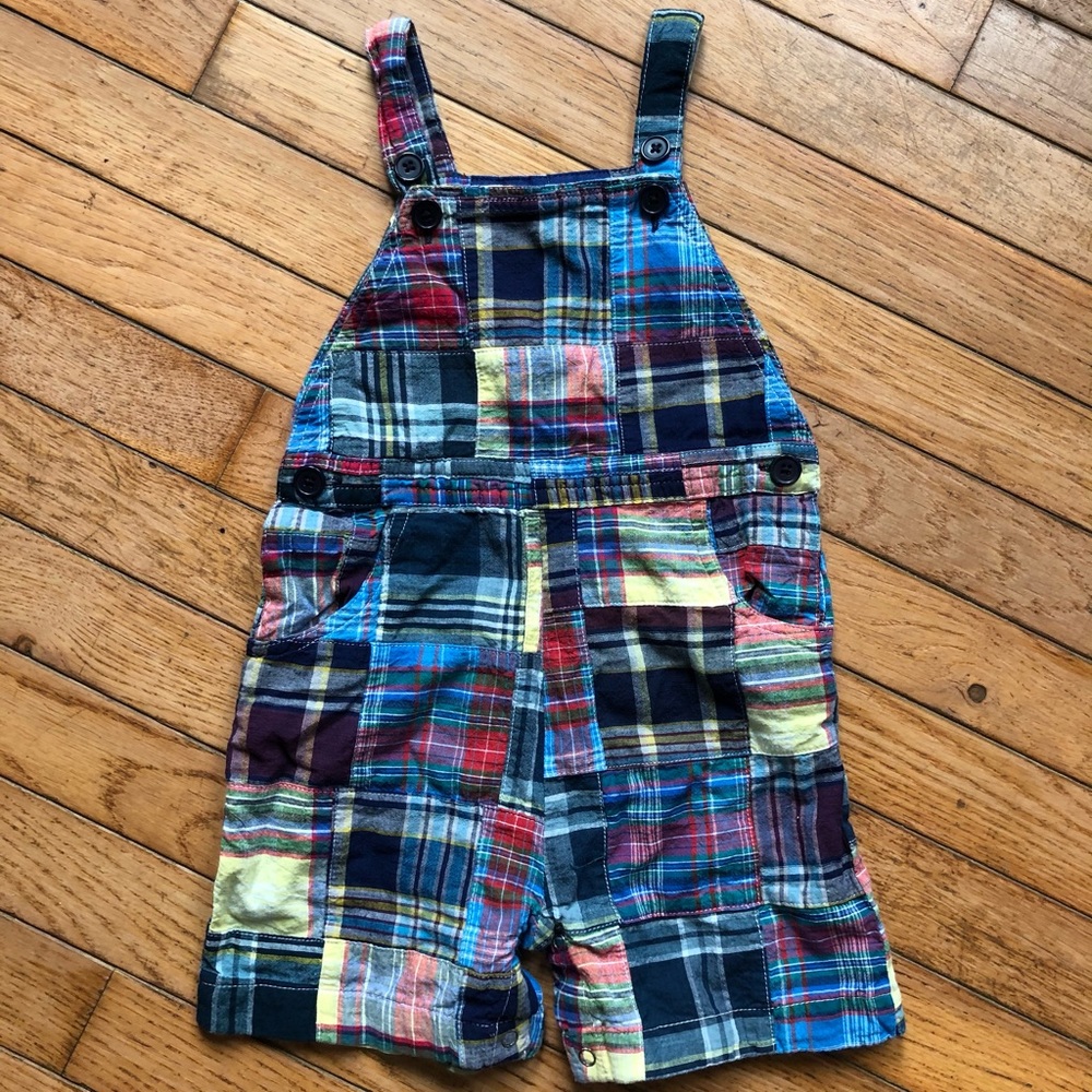 Colorful & Cute Plaid Overalls